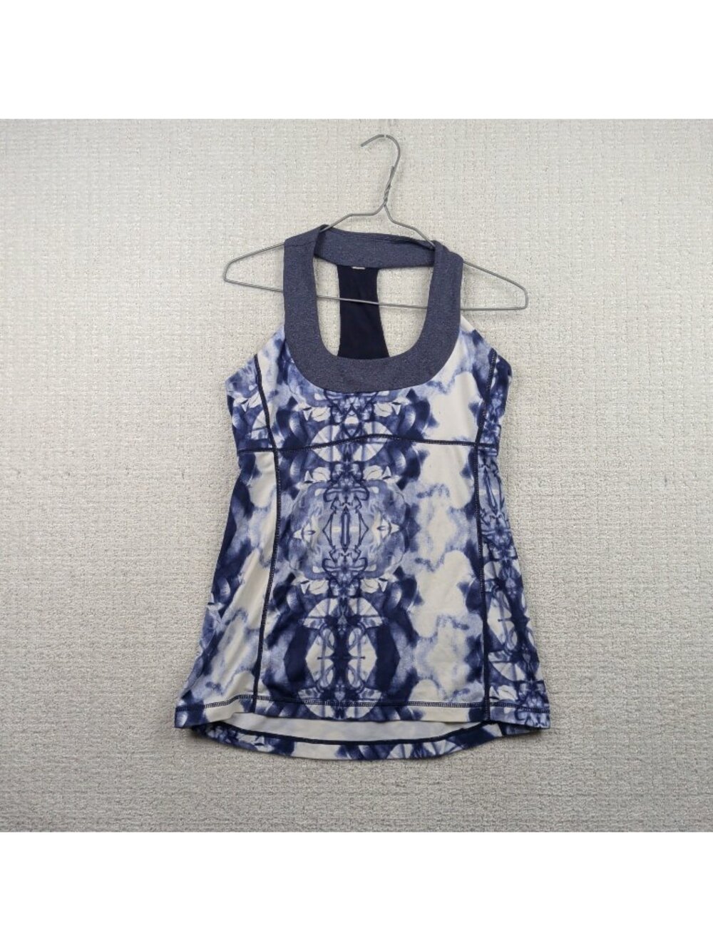 Lululemon Tie Dye Ink Blot Cool Racerback Tank Top Womens Sz 8 Yoga Running